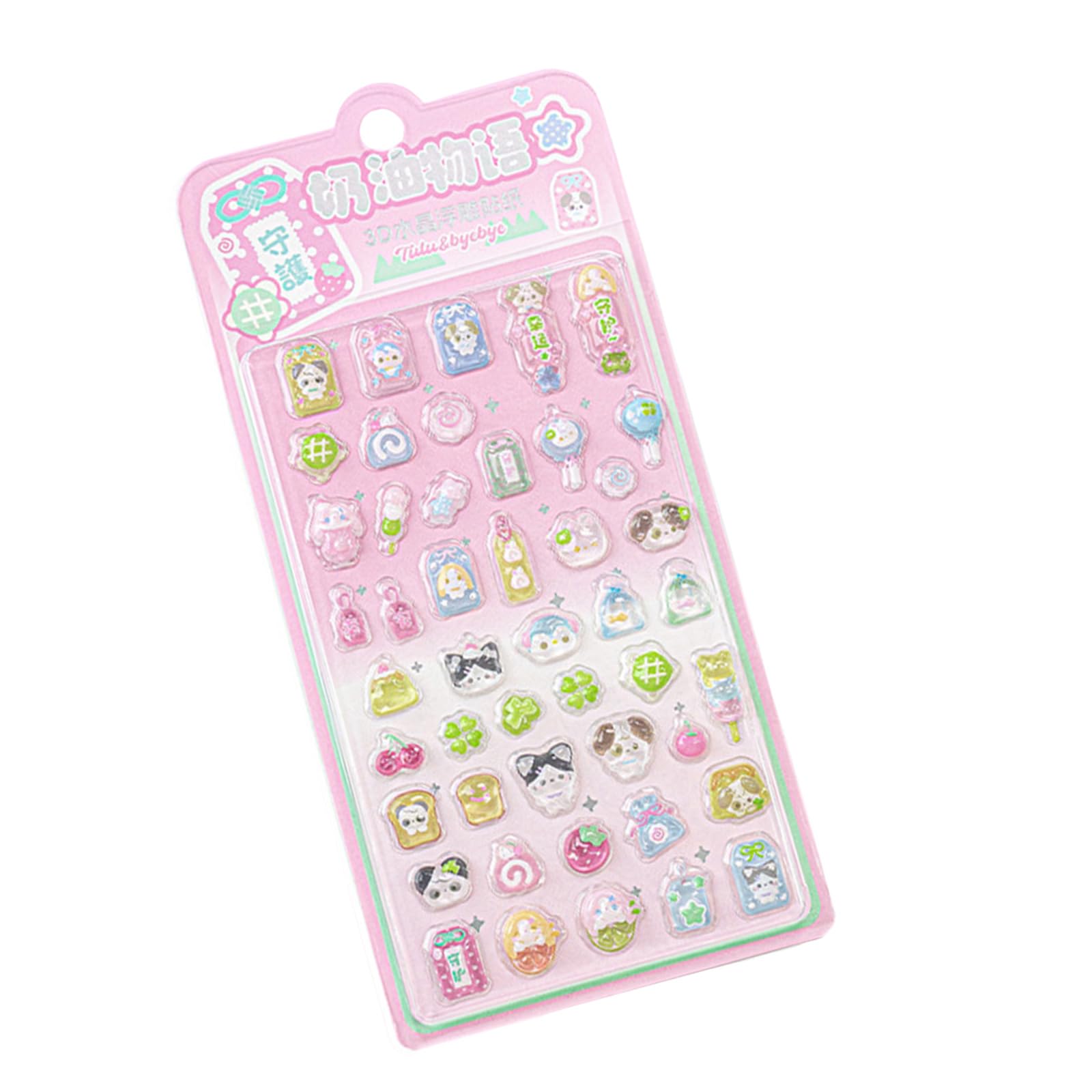 RGYBAO Stereoscopic Reward Labels Decorative Stickers for Journal, Luggage, Phone Decor Stereoscopic Sticker Scrapbook Crystal Stickers