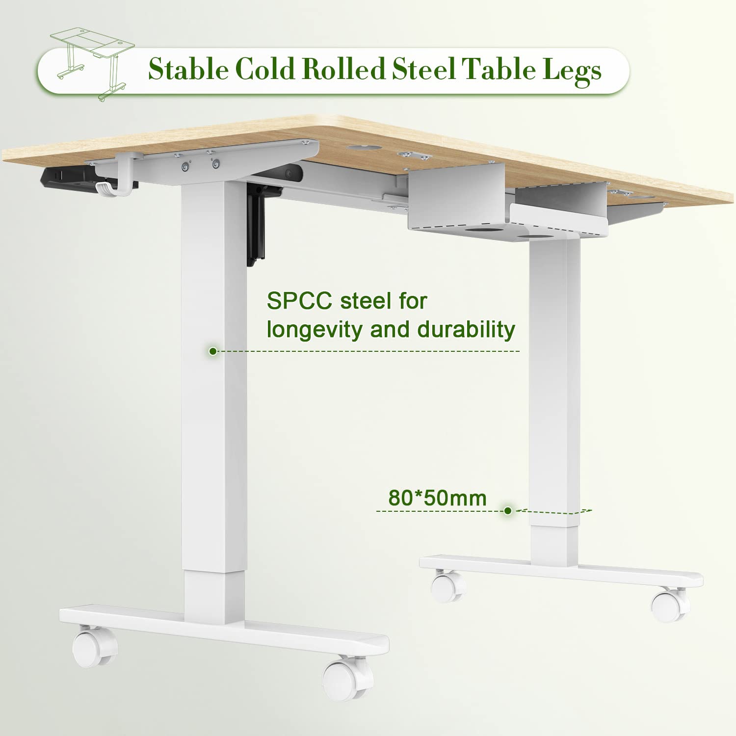 80cm White Black Glass Height Adjustable Sit Standing School Study Desk For Home Office Furniture Factory Price