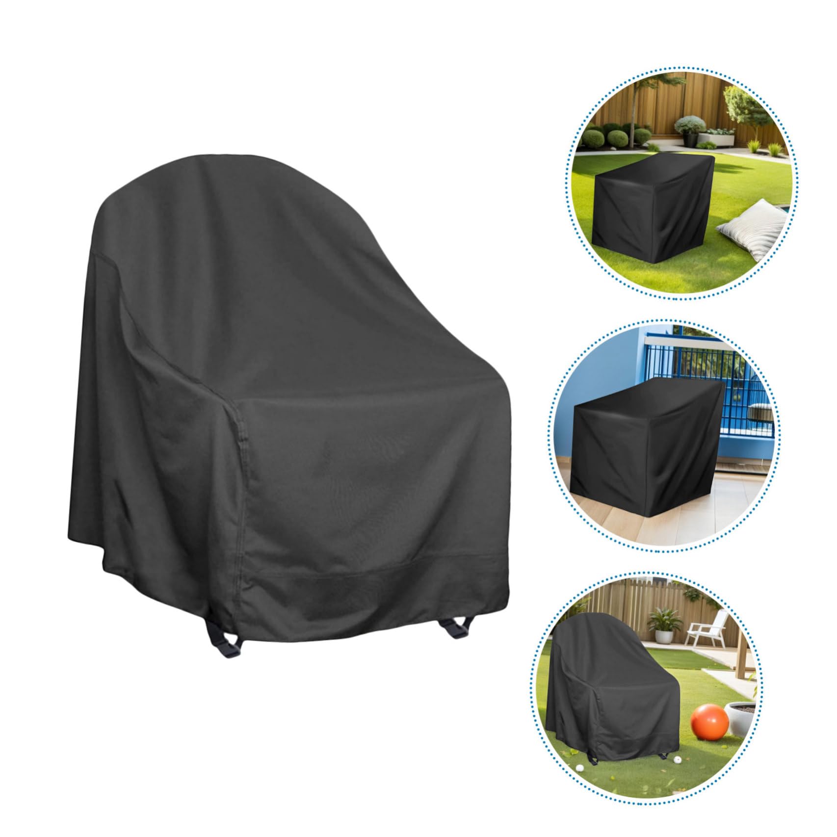 DOITOOL Fodera Resistente per Sedia a Dondolo da Giardino, Copertura per Poltrona Girevole da Esterno, Protezione per Mobili da Patio e Sedie da Prato