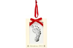 Pearhead 2023 Baby's Print Christmas Ornament: Capture Your Little One's Handprint or Footprint