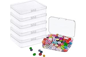6 Pcs Mini Plastic Storage Containers Box with Lid
