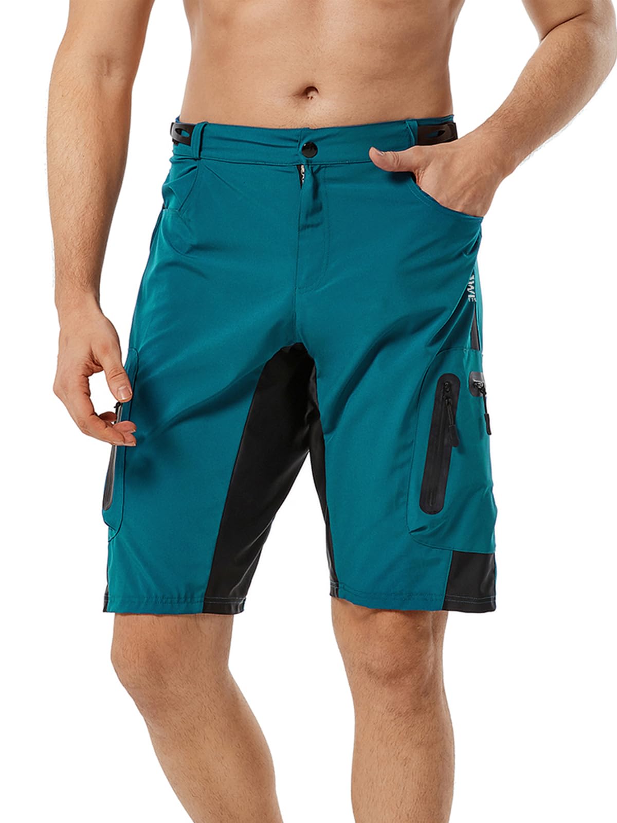 WOSAWE Pantalones Cortos de Ciclismo para Hombre Transpirable Sueltos MTB Ropa Interior Pantalones