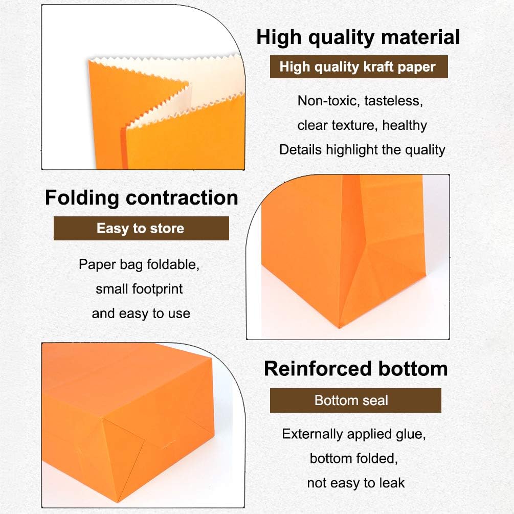 KEYYOOMY Small Bright Color Paper Bags Rainbow Party Favor Bags Party Goodie Bag Paper Lunch Bag (24 CT, 9.4 x 5.1 x 3.1 In) - Image 3