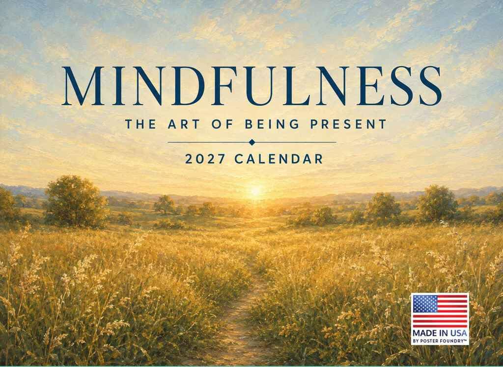 Mindfulness Calendar 2027 Monthly Wall Calender 12 Month — image 1