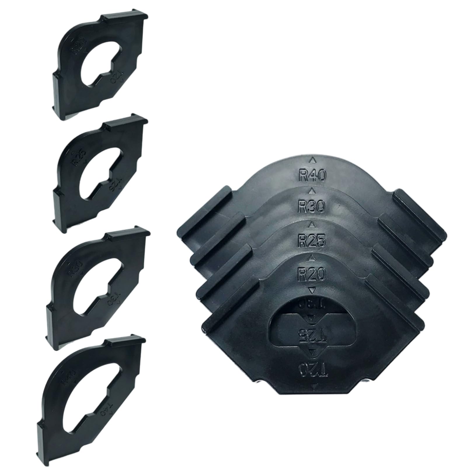 Tsophreniq Black 4Pcs Woodworking Positioning Jigs Locator Set For Fast And Accurate Rounded Corner And Edges Trimming Woodworking Jigs