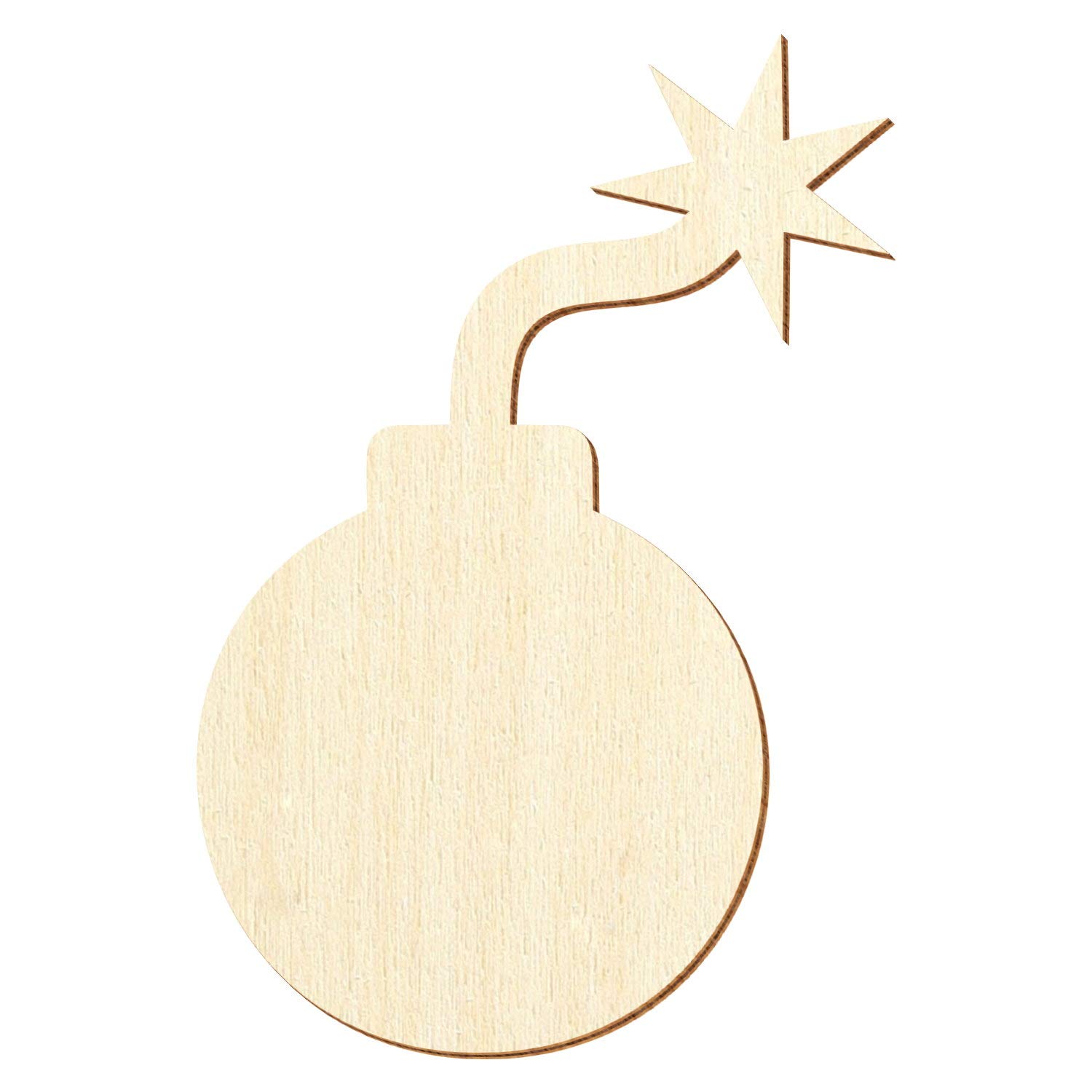 Bombas de madera – Decoración manualidades 5 – 50 cm, tamaño: 43 cm, paquete con 100 unidades