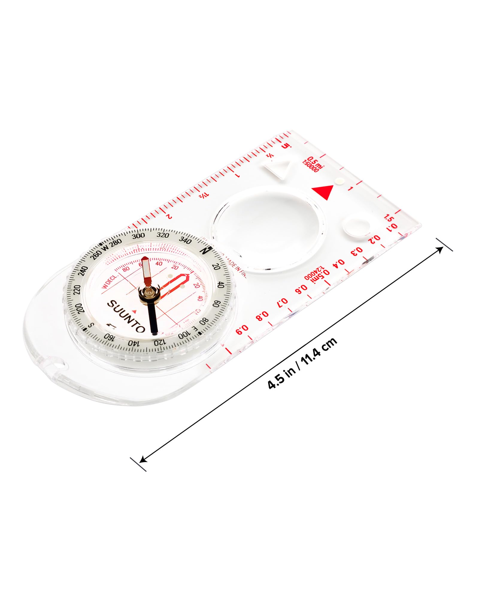 SUUNTO A-30 Bussola Navigazione Professionale, Indicazioni luminescenti, Compass Multifunzione con Laccetto, Correzione Declinazione Regolabile, Impermeabile, Campeggio Escursioni e all’orienteering