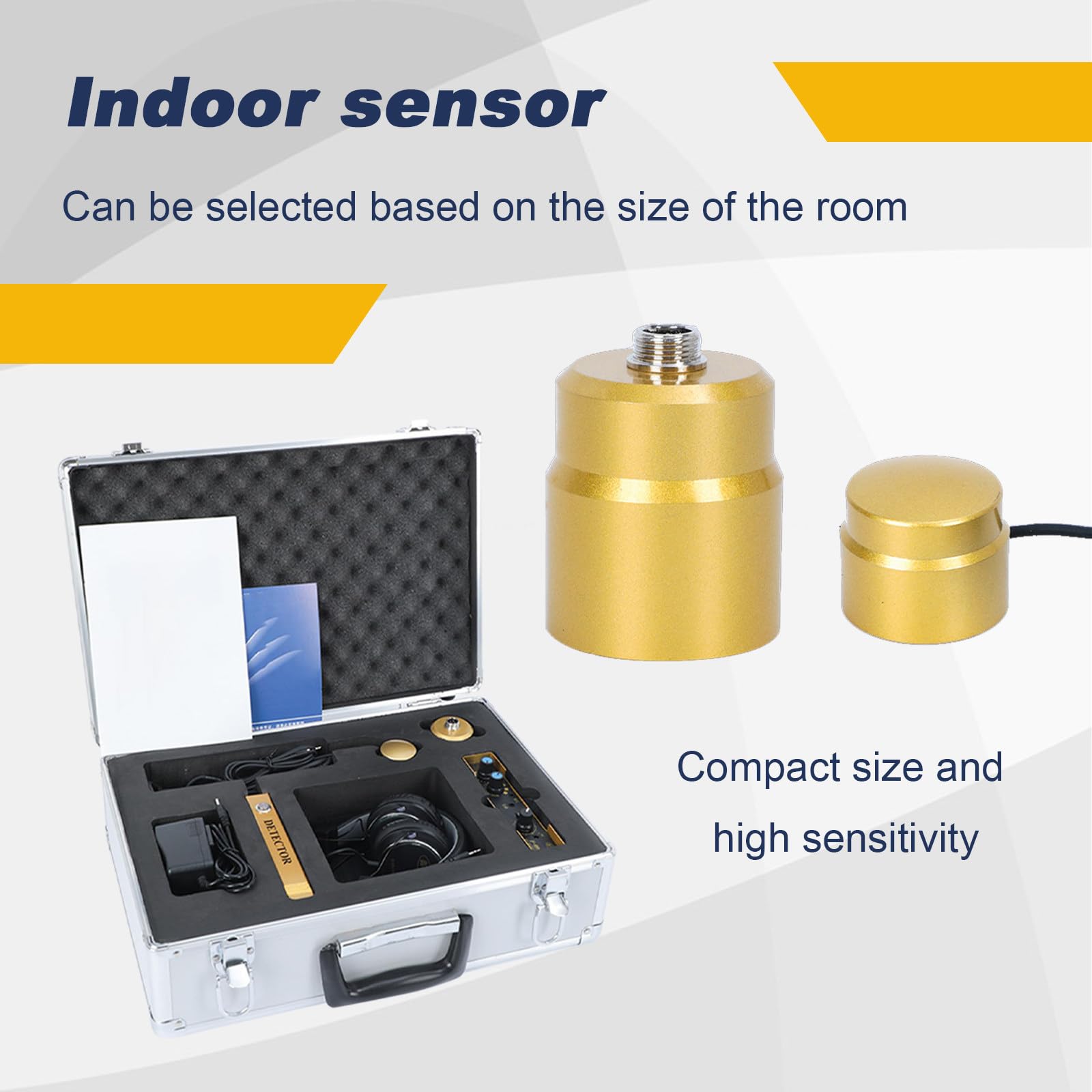 SHAHRYAR Sensor Geófono De Fuga De Agua Eléctrica,4 Ajustes De Frecuencia,Pantalla Digital,para Administración De Propiedades Y Protección contra Incendios