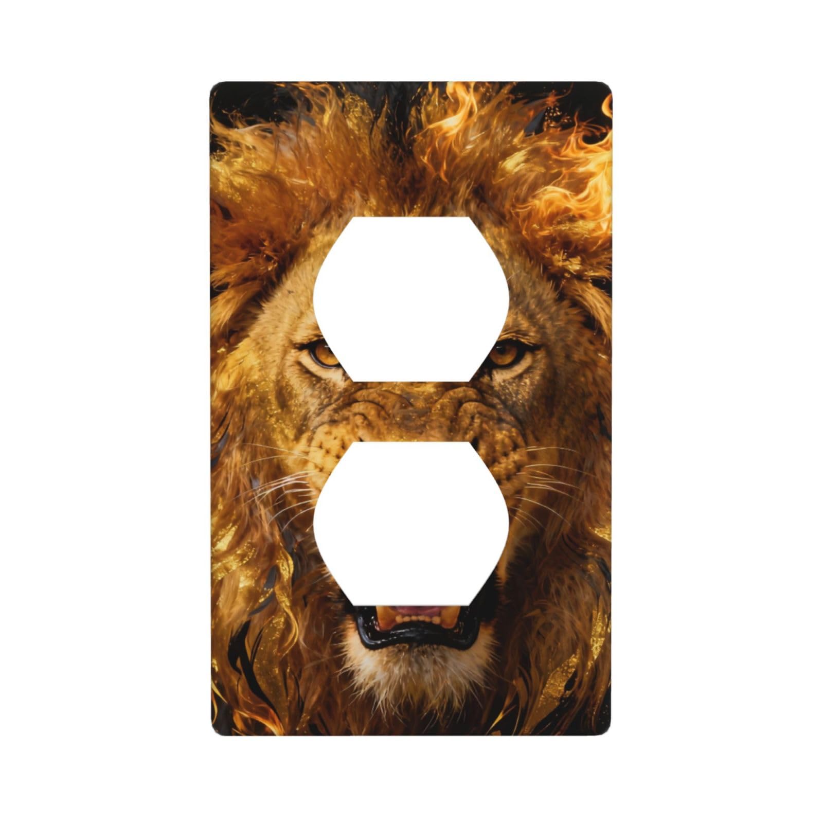 Golden Lion Roar Unbreakable Polycarbonate Switch Plate-1 Gang Screwless Wall Plate for Home Office