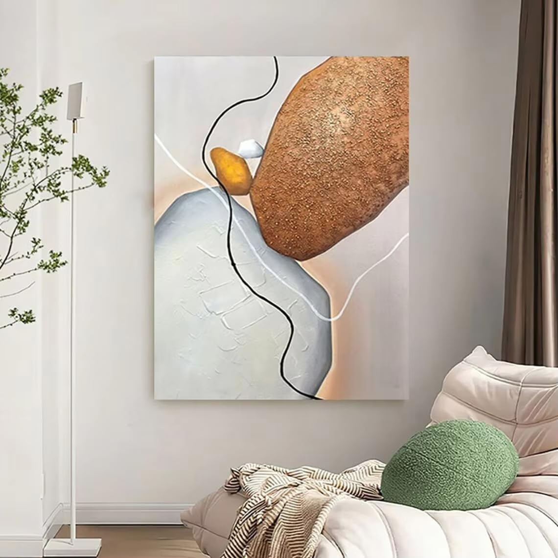awtrhfc Wall Art Black And White Abstract Wall Decor Modern for Living Room Home Decor(70x90cm(26x35in)/No frame)