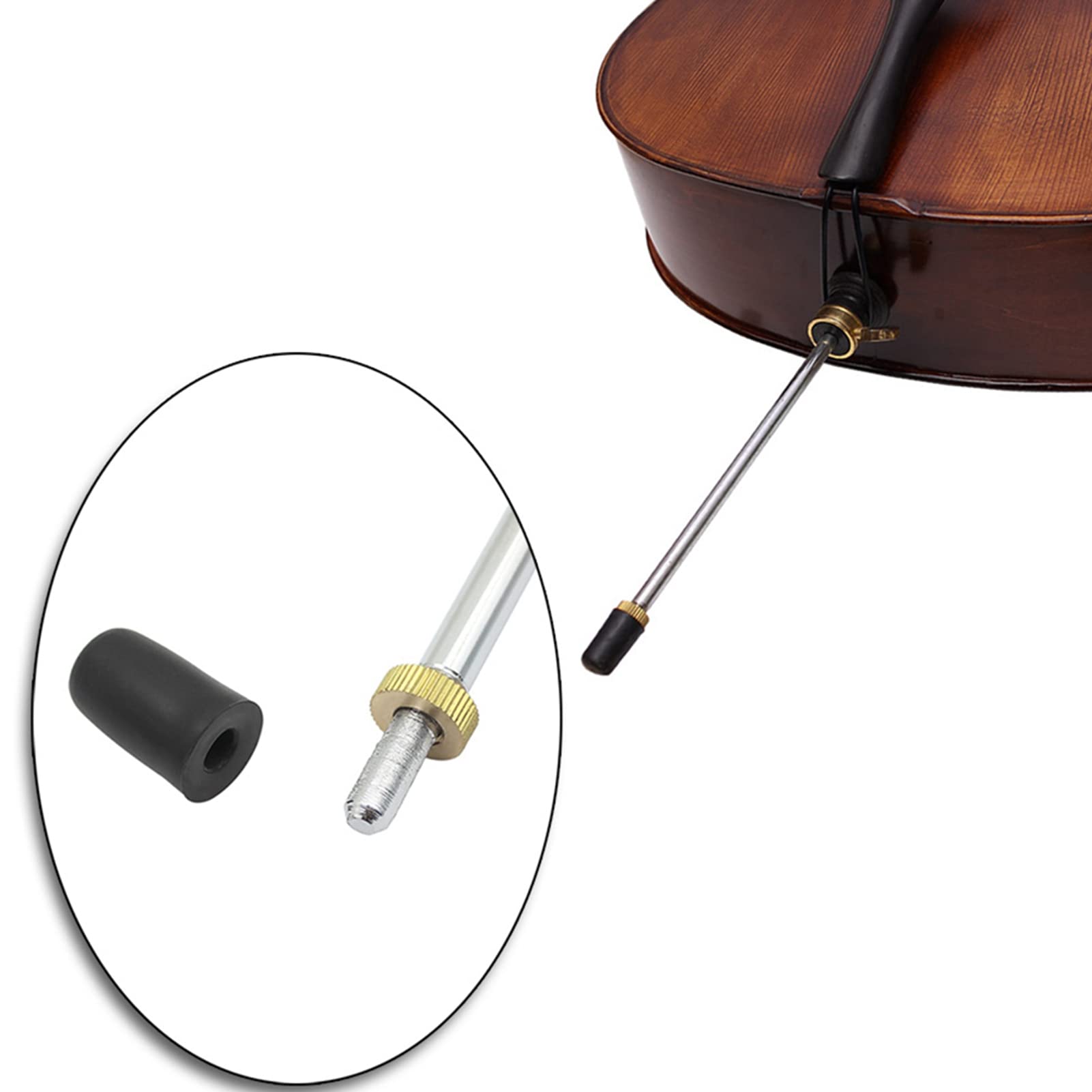 Lot De 5 Embouts Protecteurs En Caoutchouc Pour Violoncelle – Antidérapants – Diamètre Int. 0,6 Cm