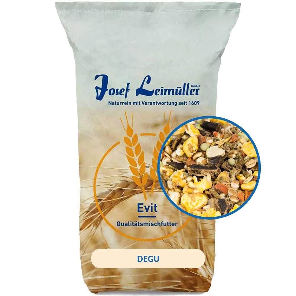 Leimüller Degufutter 15 kg Degu Nager Kleintier Hamster Chinchilla Pellets | Degus, Nagerfutter, artgerecht, ohne Zusatzstoffe, Österreich