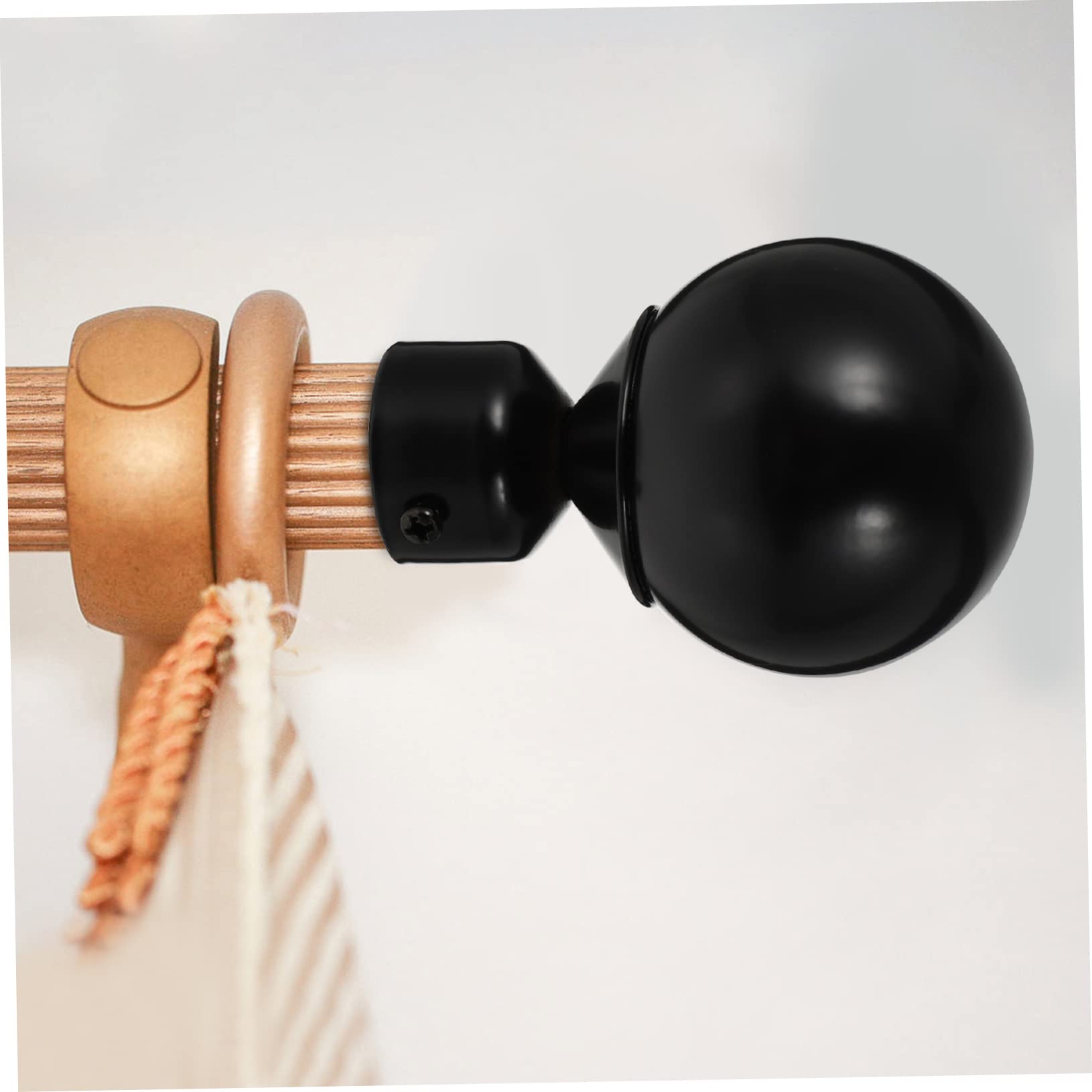 Healifty 2pcs Curtain Rod Decorative Heads Vintage Luxurious Curtain Pole Ends Roman Rod Accessories for Home Office Easy to Install Detach