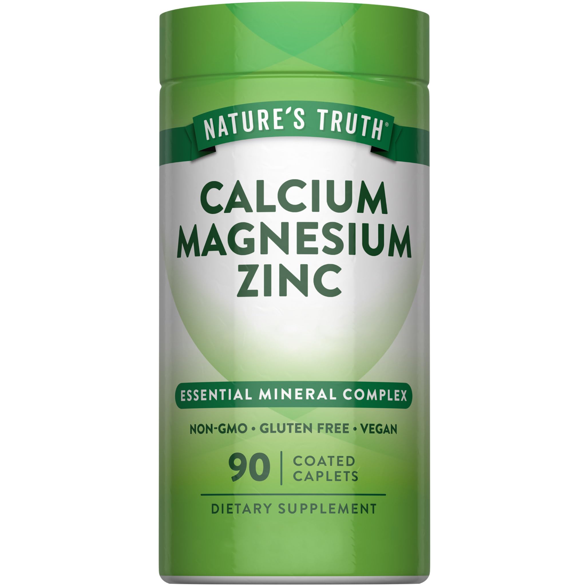 Nature's Truth Calcium Magnesium Zinc | 90 Coated Caplets