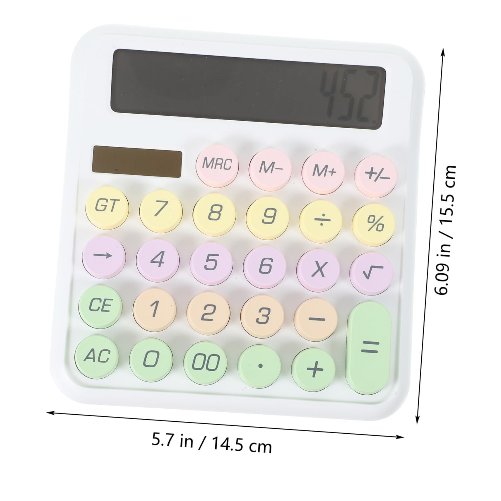 Artibetter Mechanical Calculator for School and Office Portable Small Design with LCD Screen Minimalist Aesthetic Moonlight