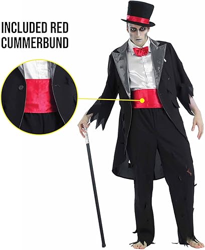 Miniatura 4 de Fun Shack Disfraz de novio cadáver - Disfraz de Halloween para novio zombi