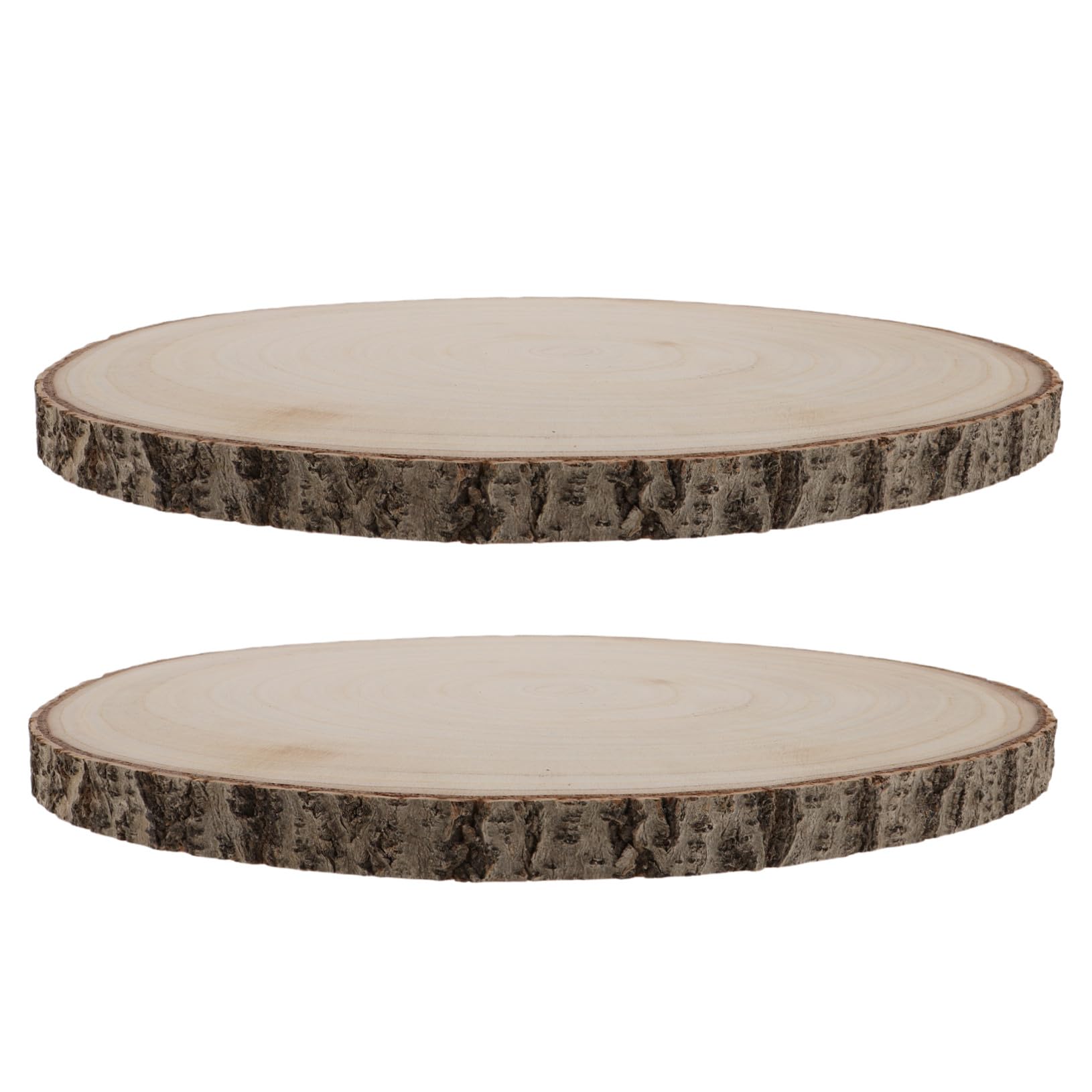 Gatuida 2pezzi Fette di Albero Rustico Naturali Dischi di Tronchi Grezzi Trucioli di Legno per Decorazioni di Matrimoni Forniture per Artigianato Natalizio Cerchi di Legno per Pittura