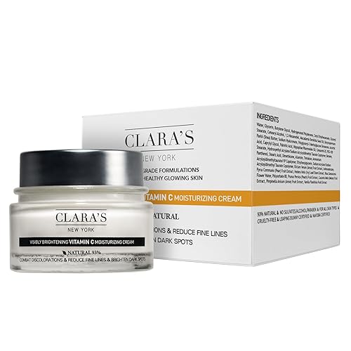 CLARAS NEW YORK Visibly Brightening Vitamina C - Crema hidratante para iluminar y resplandecer la piel saludable - 17fl oz