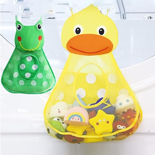 Miniatura 6 de Juguetes de baño para bebés con 1 bolsa organizadora y almacenamiento de juguetes de baño para tina, juego de pesca y juguetes de piscina,