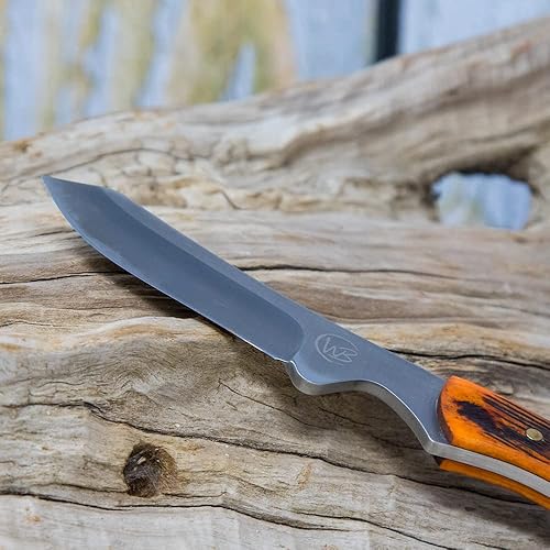 Miniatura 5 de WHISKEY BENT HAT CO. Sendero Caper 440 Cuchillo de hoja fija de acero inoxidable (aserradero)