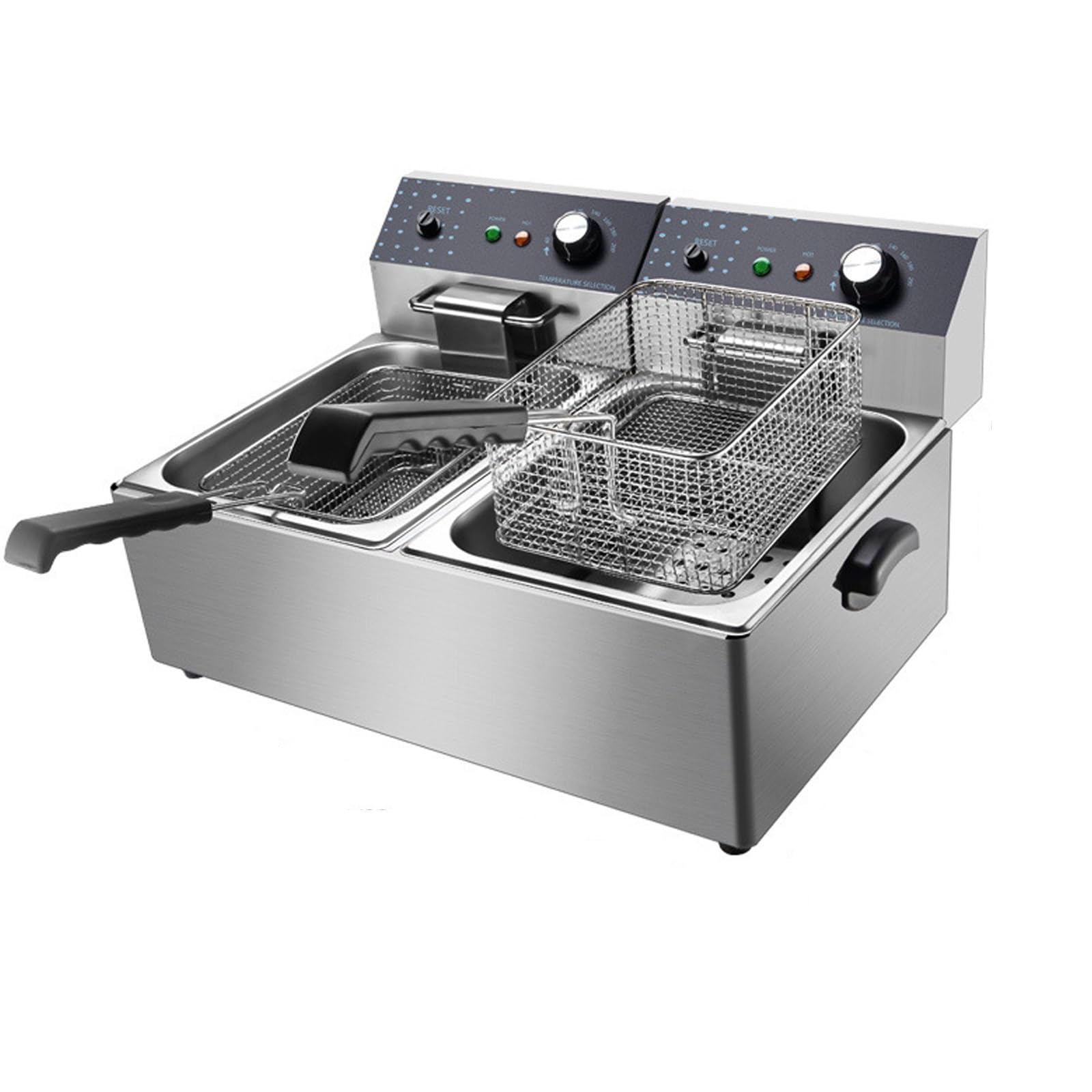 Freidora con control de temperatura para comida rápida y restaurantes