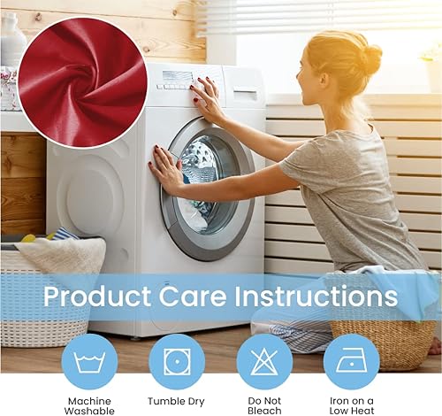 Miniatura 3 de American Linen Juego de cortinas bordadas de 3 piezas para ventana, cenefa y niveles, con bordados para cocina, sala de estar o baño, cenefas (rojo)