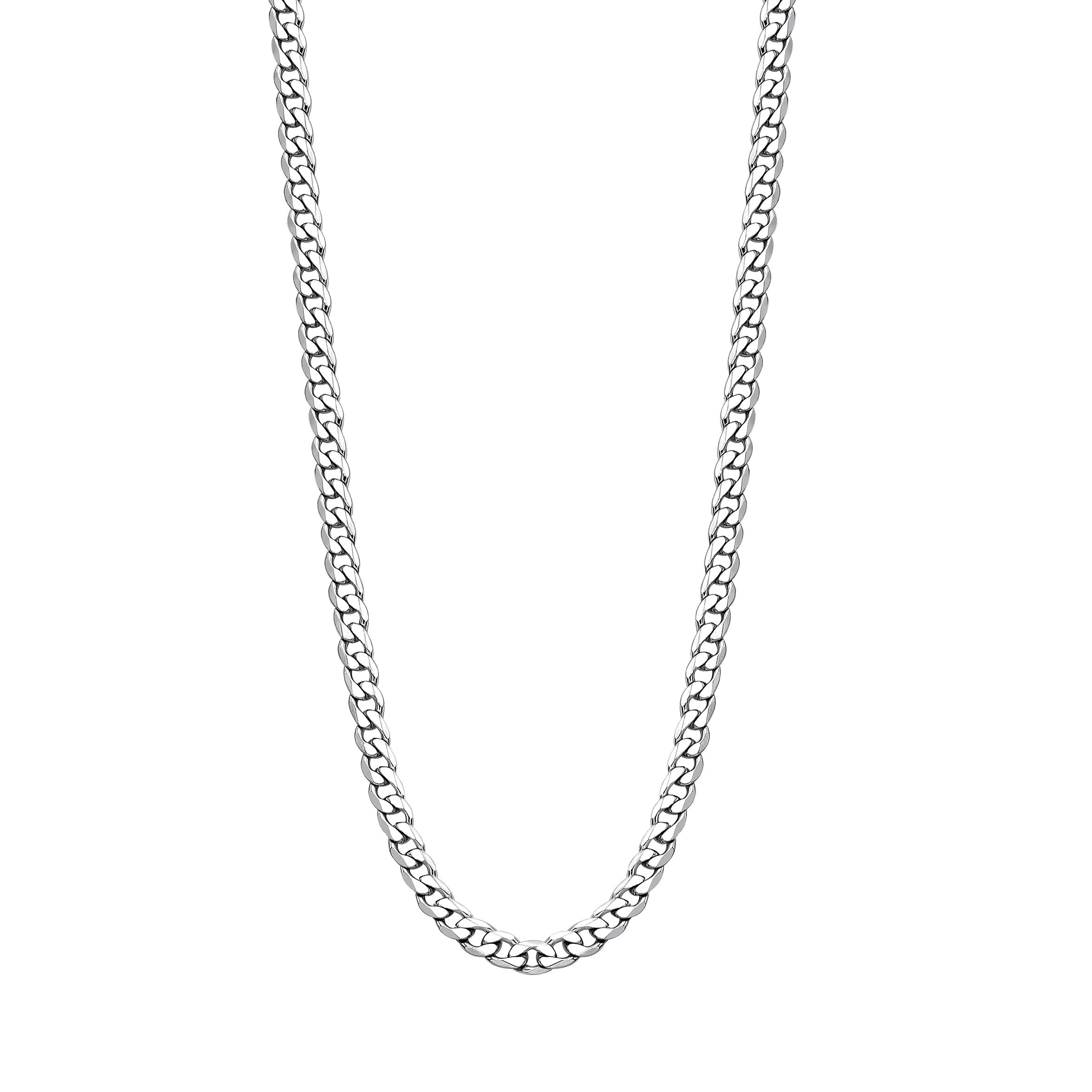 Monily Chain for Men Stainless Steel Cuban Curb Link Chains Necklace Women Boys Jewelry