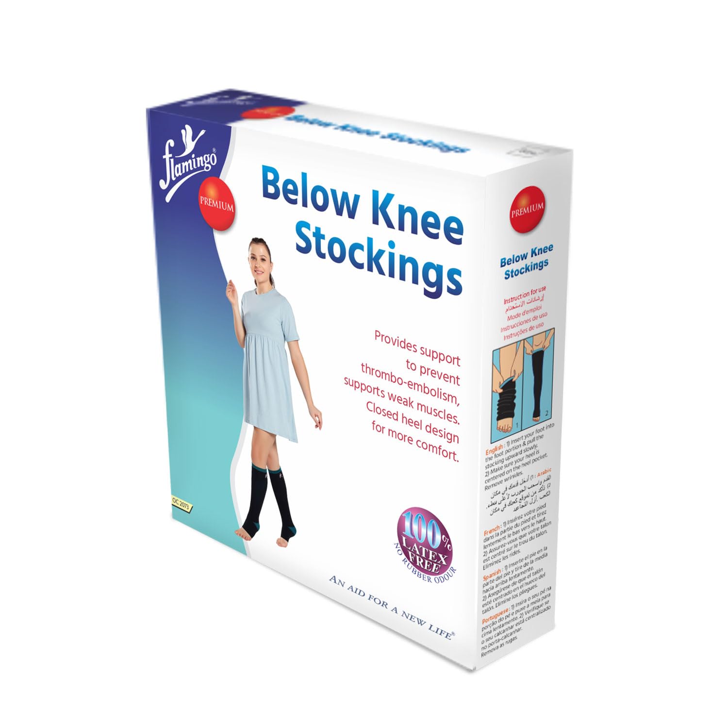 Flamingo Below Knee Stockings | Premium Knee Support