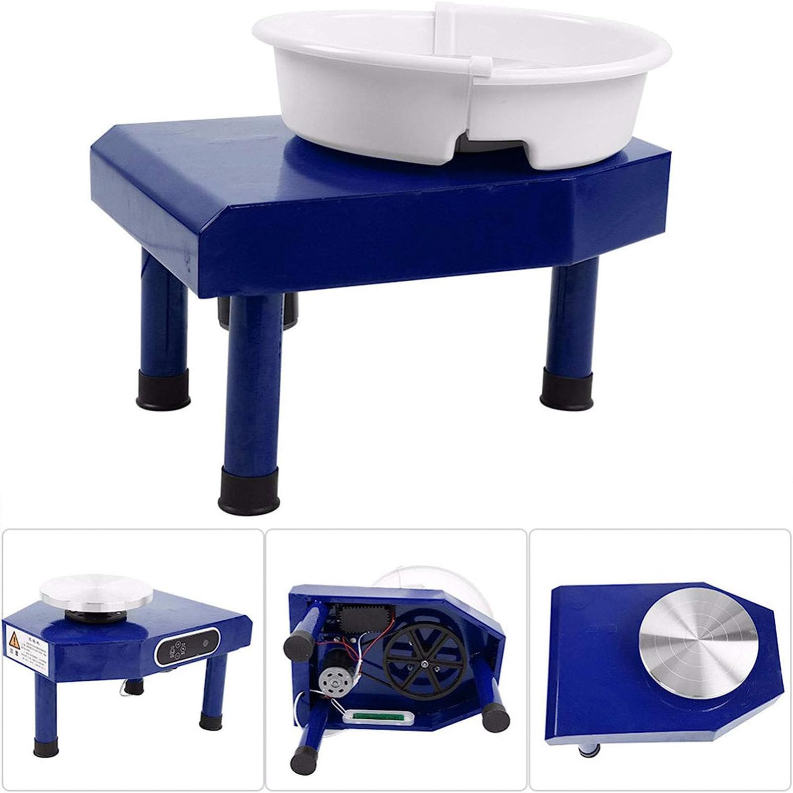 Koło Garncarskie 25 Cm, 350 W, Elektryczne Narzędzie Do Gliny Diy Z Pedałem Nożnym I Ekranem Dotykowym Lcd, Narzędzia Do Rzeźbienia W Glinie, Ceramiczne Rzemiosło Diy Dla Dorosłych Początkujących, Bi