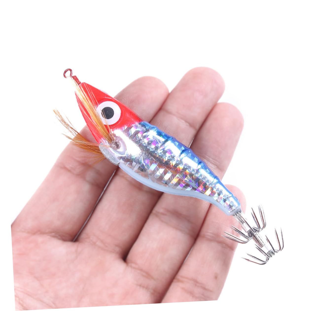 Pesca Luminose a Forma di Gamberetto in Metallo Nero, Leggere e Facili da Conservare, Confezione da 10 per Pesca All'aperto di Persici da Stagno
