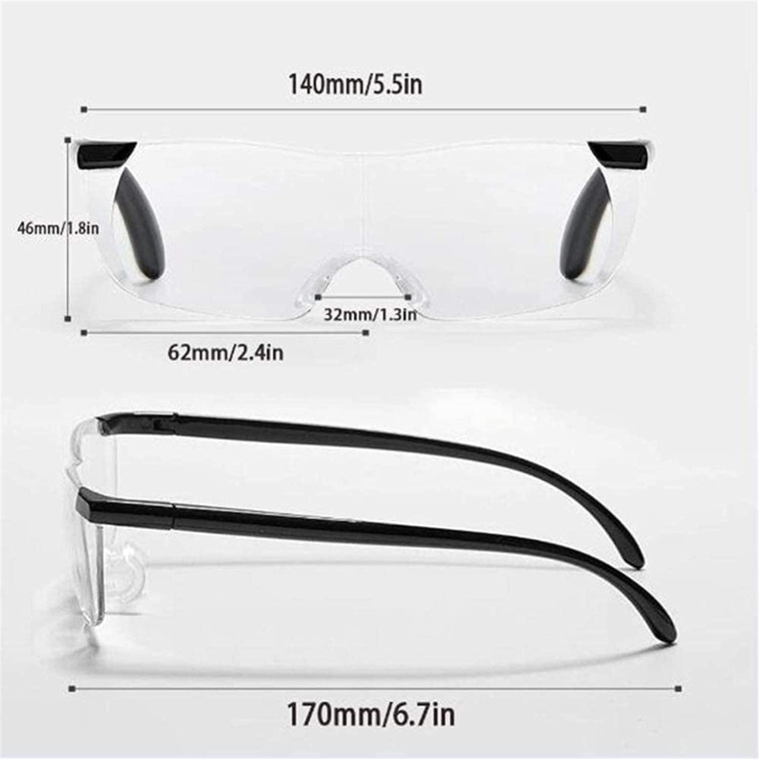 Lupa na głowę, Lupa z oświetleniem, Duży okular, Lupa na głowę z wolnymi rękami, 3-krotny zoom, Lupa na głowę, Lupa do czytania, Lupa jubilerska, Zegarek, Elektroniczny Rep ziyu Keep it in mind