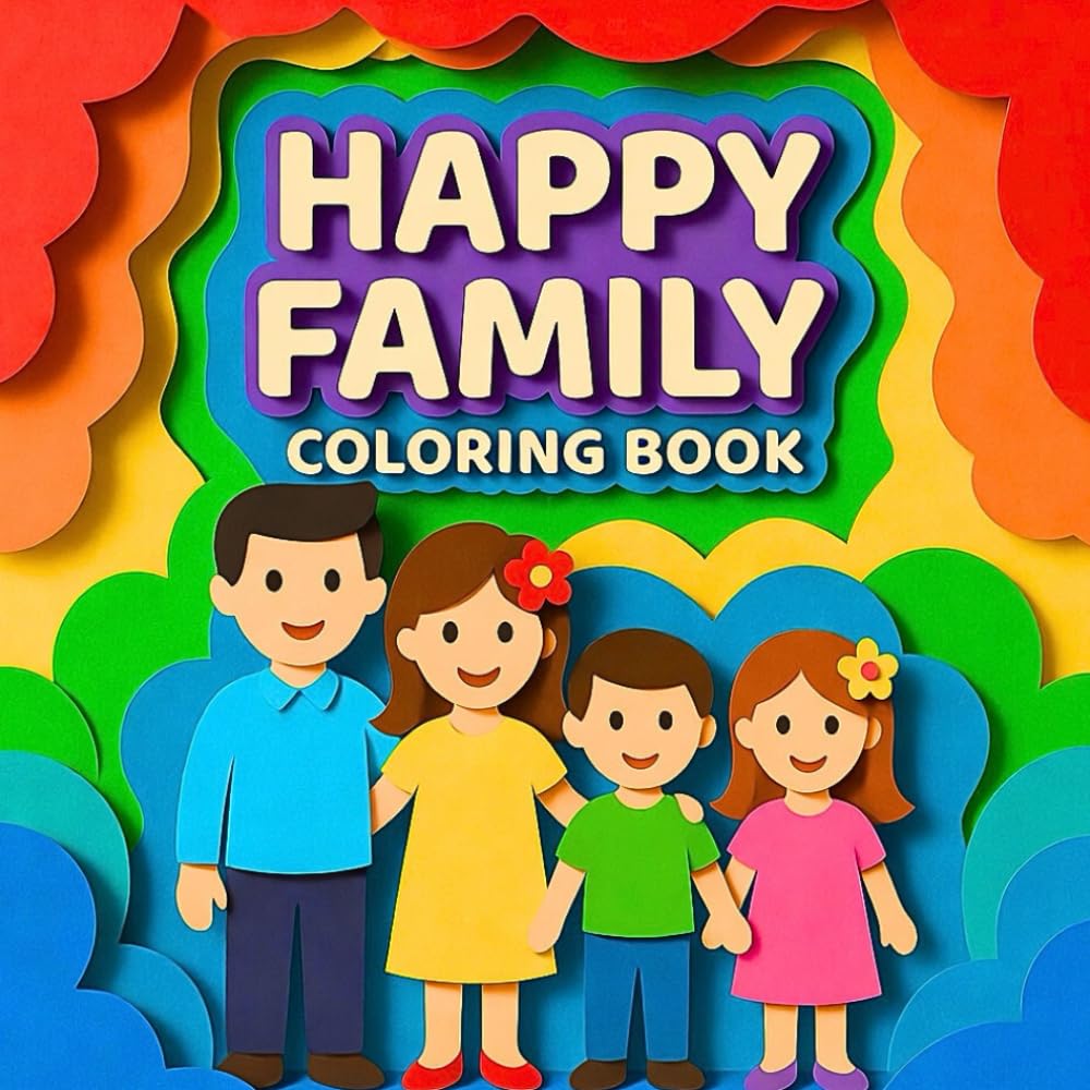 Happy Family Adventures Together Joyful Memories Playful Moments Love & Laughter Creative Fun Relaxation Harmony & Mindfulness Coloring Book: A ... Everyday Adventures Cozy Moments Playful Pets
