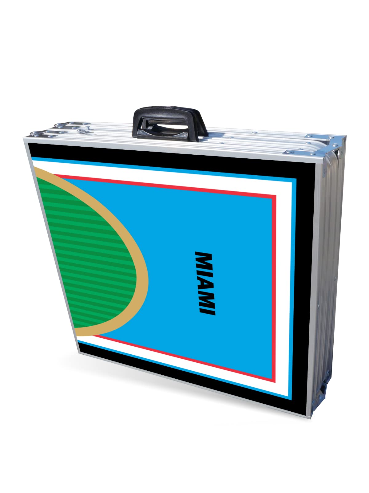 8-Foot Professional Beer Pong Table w/LED Lights - Miami Baseball Diamonds