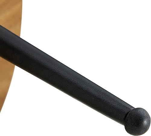 Miniatura 8 de Mesas de centro rústicas para sala de estar, moderna, pequeña mesa de centro redonda de madera con 4 patas de metal, mesa de té para sala de estar,