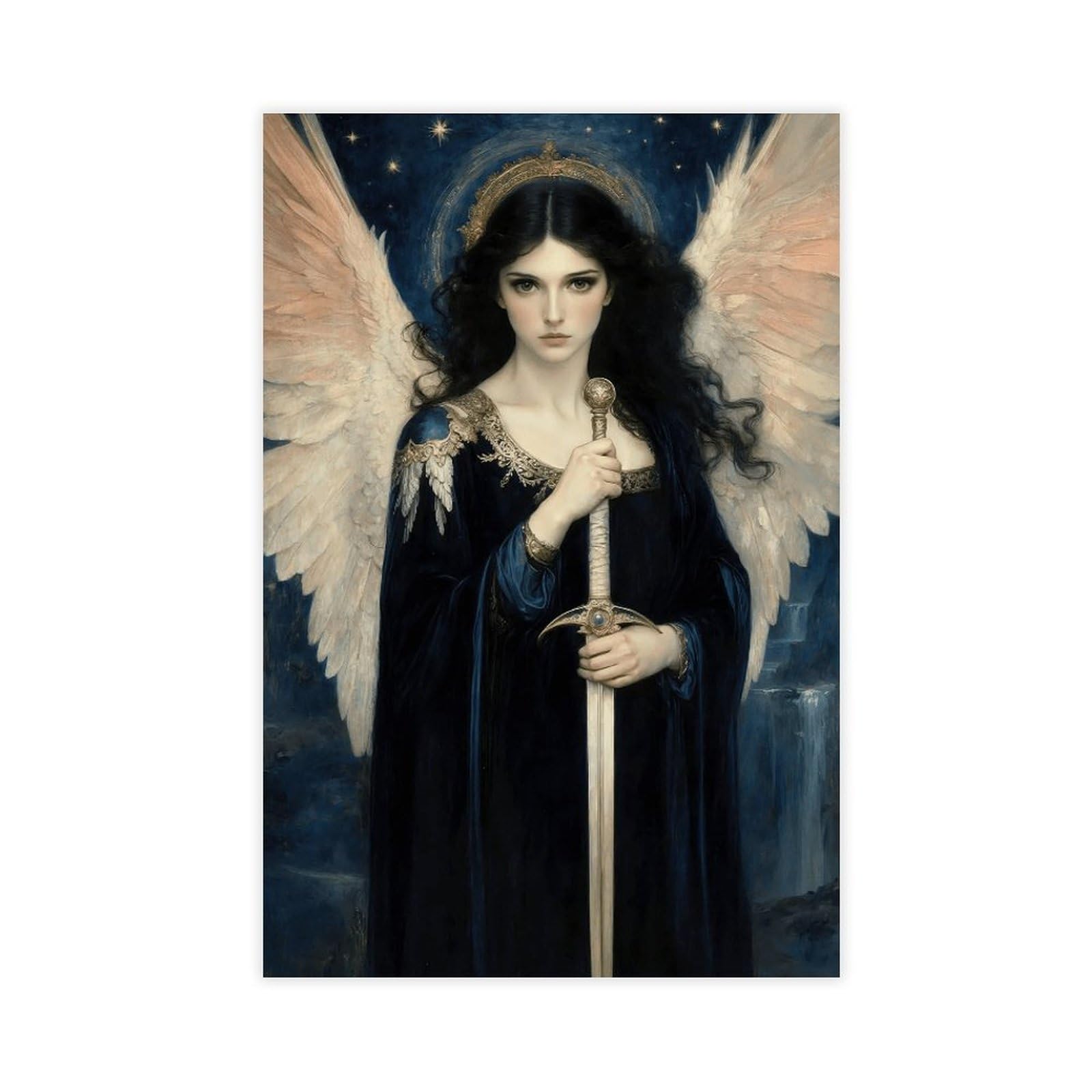 Wjwart Nemesis Print, Giclee Pre-Raphaelite Poster, Canvas Poster Bedroom Decor Landscape Decor Gift 12X18inch(30X45cm)
