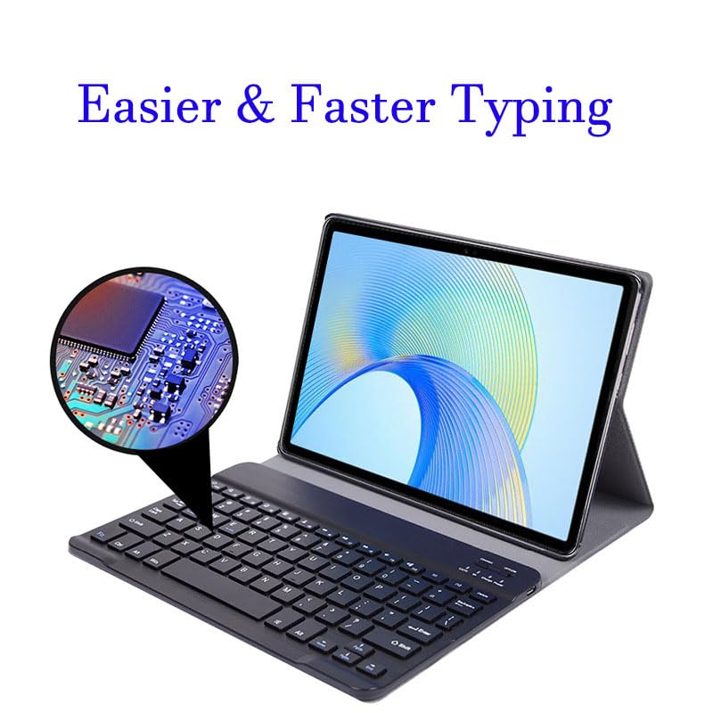 Custodia Con Tastiera Staccabile Per Huawei MediaPad M3 Lite 10.1 (Include Lettera Ñ) - Colore Blu, Theoutlettablet® - 2