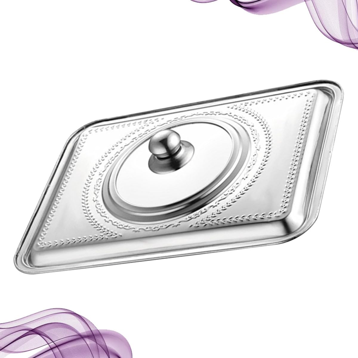 Hemobllo Coperchio Pentola 40X30 CM Acciaio Inox Copertura Anti-Schizzi d'Olio, Accessorio per Cottura di Pesce Grigliato in Cucina Domestica e Professionale