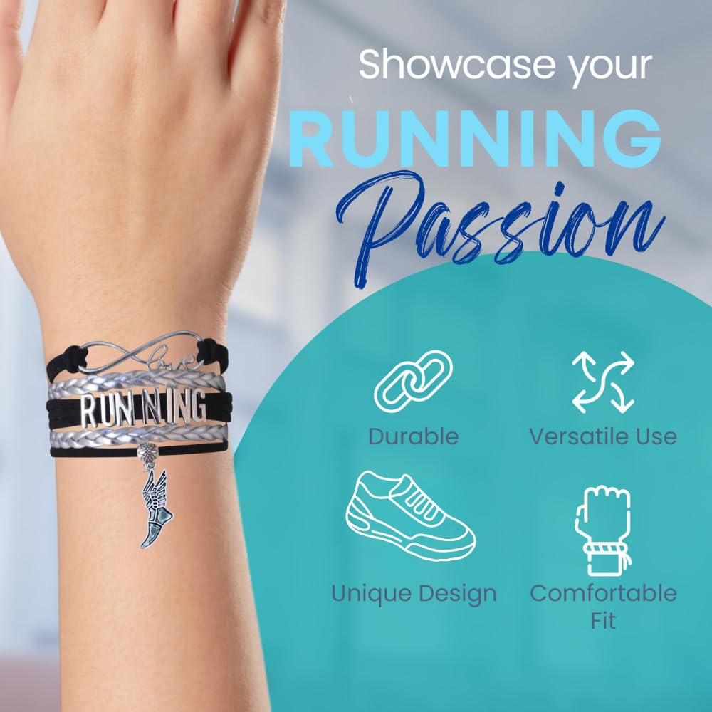 Track and Field Gift- Runner Bracelet, Running Jewelry, Adjustable Track Shoe Charm Bracelet, Hurdles, Pole Vault, Javelin, Discus, Hammer Throw, Shot Put