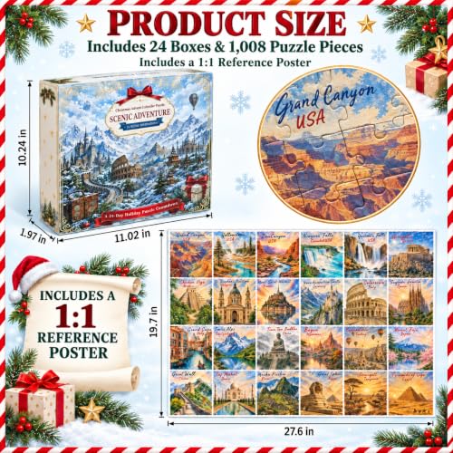 Puzzle Advent Calendar --1008 Pcs DROPS TO - image 2