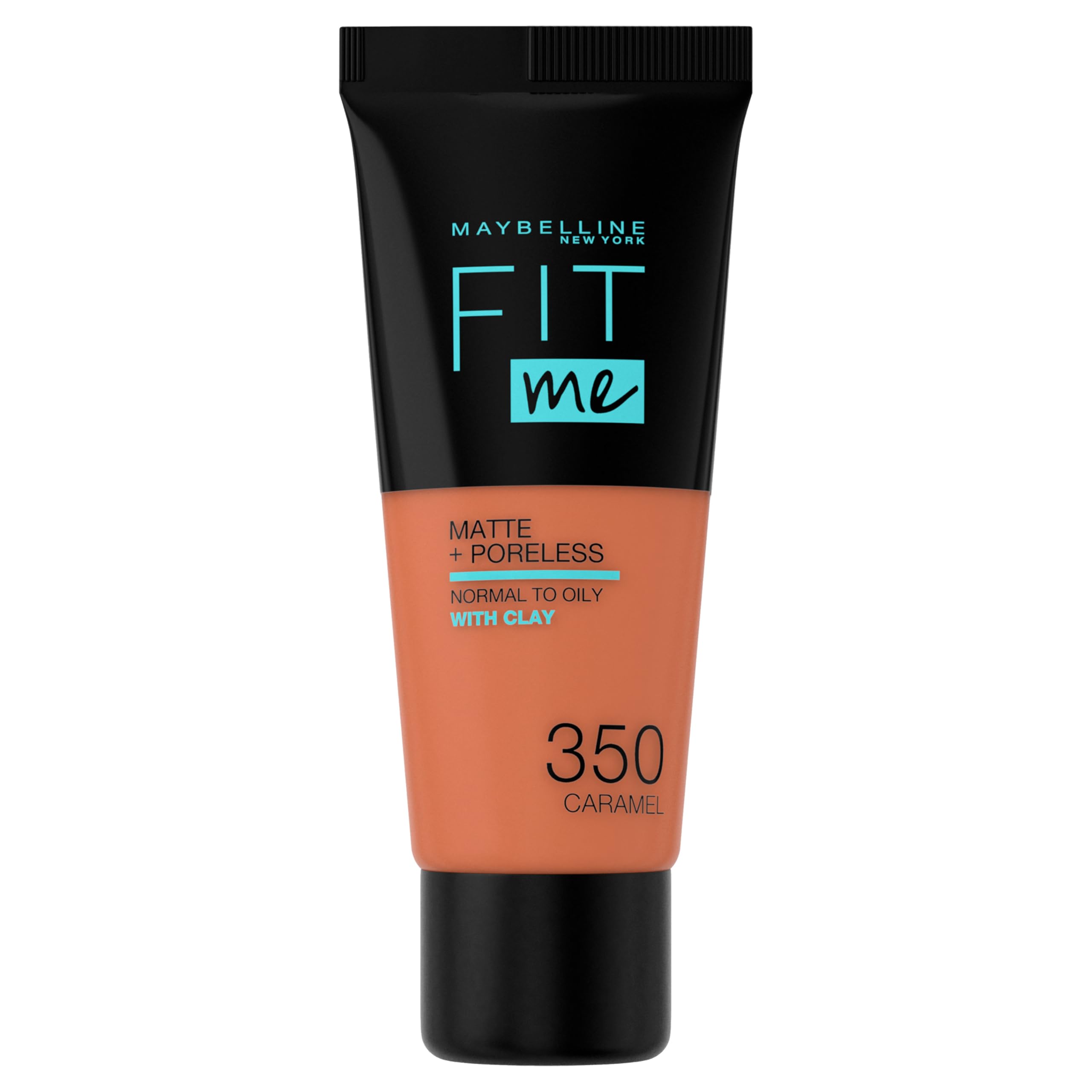 Maybelline New York Fit Me Matte & Poreless Foundation 350 Caramel, 1.01 ounces