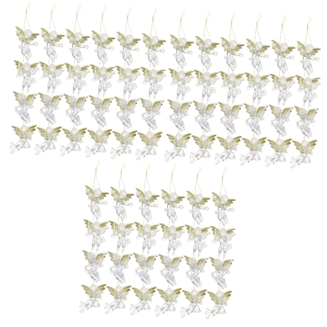 PRETYZOOM 72 Pcs Di Angelo Del Pendente Angelo Di Natale Oro o Ornamento Albero Di Natale Del Pendente Di Natività Albero Di Natale Appeso i Albero Di Natale Appeso