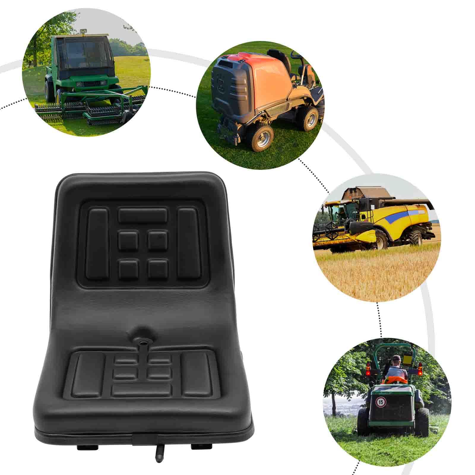 Universal Asiento Tractor Pequeño, Asiento Agrícola Compacto | PVC, espuma de alta densidad, ajuste de 15 cm, 100 kg, agujeros pretaladrados, universal, para tractor y microtractor
