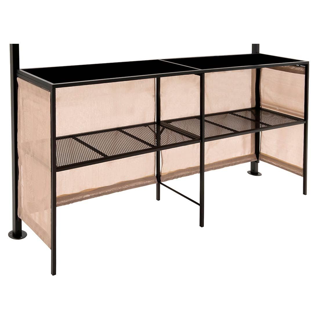 OUTLIV. Gartenpavillon, mit Bar und 2 Stühlen, strapazierfähig, langlebig, inkl. Thekenabdeckung und integrierter Dachlüftung, 240x240x250, Beige