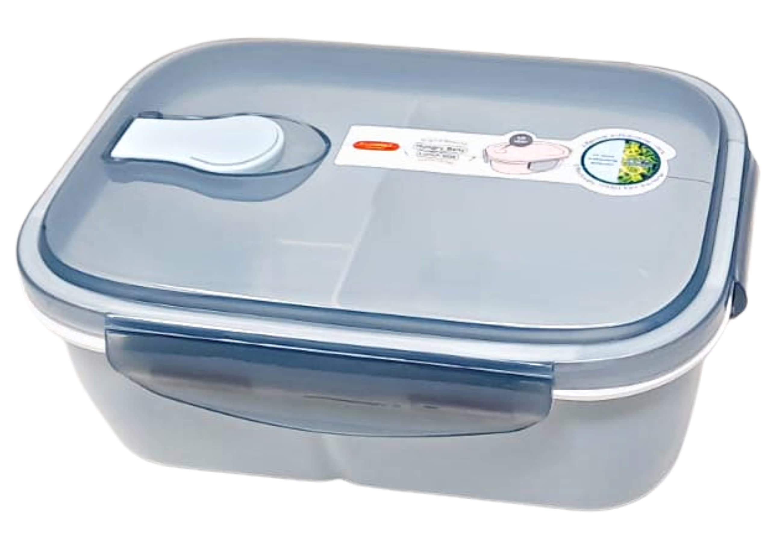 AdiChai 1000 ML Lunch Box with Partition and Spoon for Kids, Tiffin Box, Leak Proof Plastic Lunch Box (Pack of 1 Random Color )