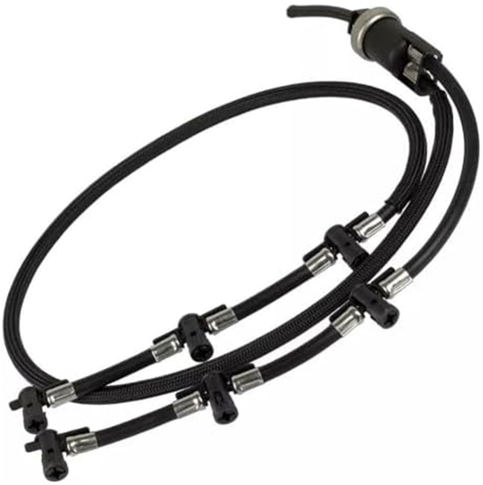 Tubo di ritorno for perdite iniettori carburante auto, for A4 A5, for A6, for Q7 2004-2012, ricambio OEM 059130218H, nero Tubo di ritorno dell'olio per auto