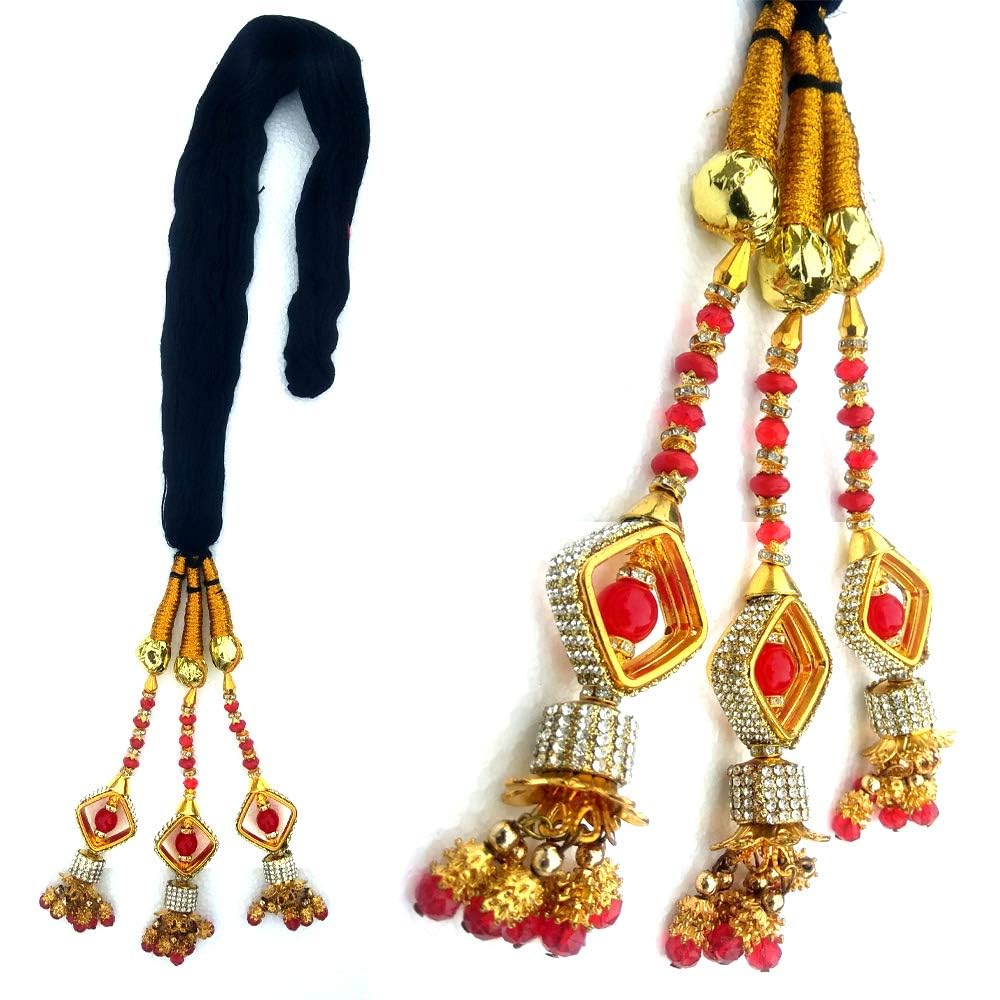 Hair Jewellery, Metal design Hair jewellery Choti Jadai Billai Wedding Bridal Jewellery Paranda Parandi Braid Extension (Multicolor)
