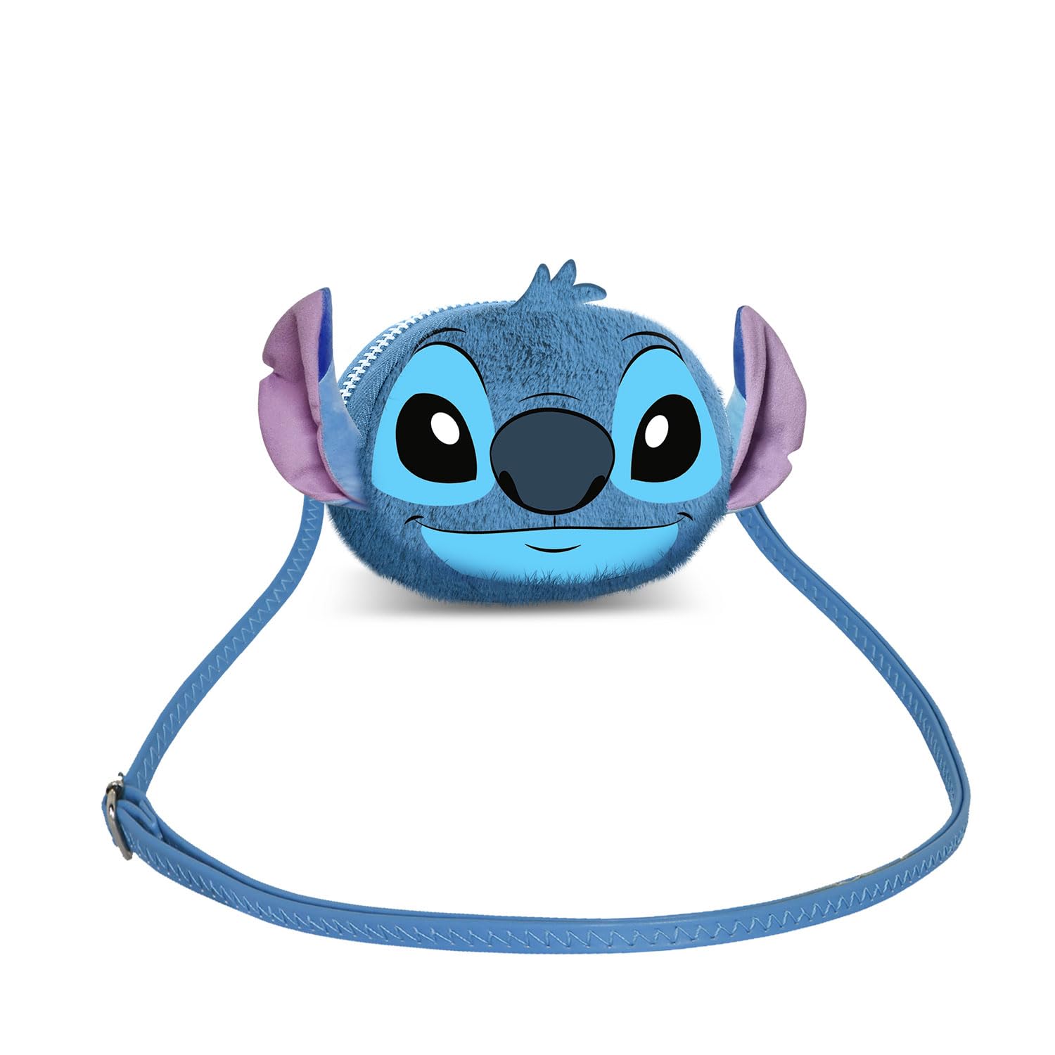 Disney Lilo and Stitch Heart-Mini Plush Crossbody Bag, Blue