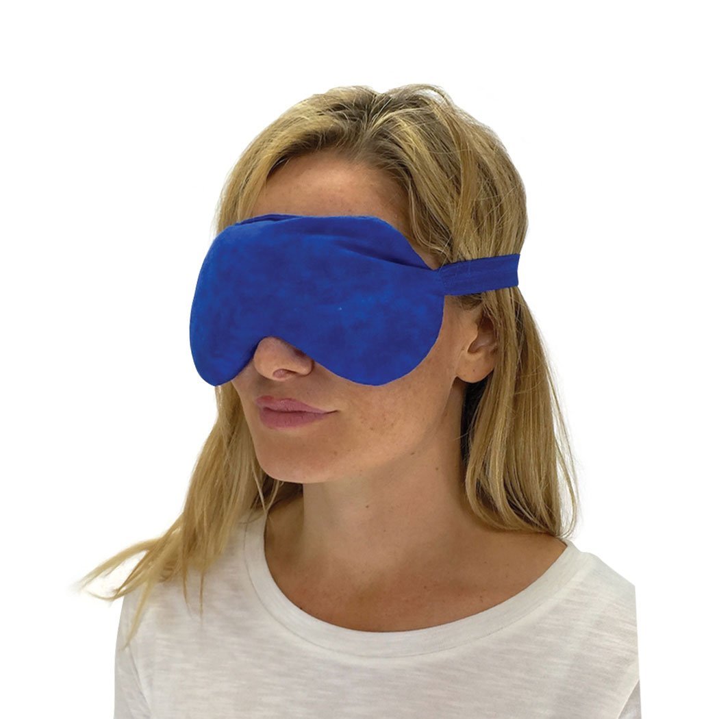 Lavender Eye Mask - for Stress, Insomnia, Migraine Relief, and Yoga by Nature Creation (Blue Marble)