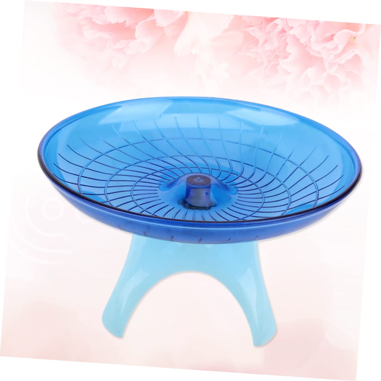 POPETPOP 1Pc Blue Flying Saucer Wheel Exercise for Hamsters Hedgehogs and Small Pets Durable Non Run Disc for Healthy Activity and Fun Playtime