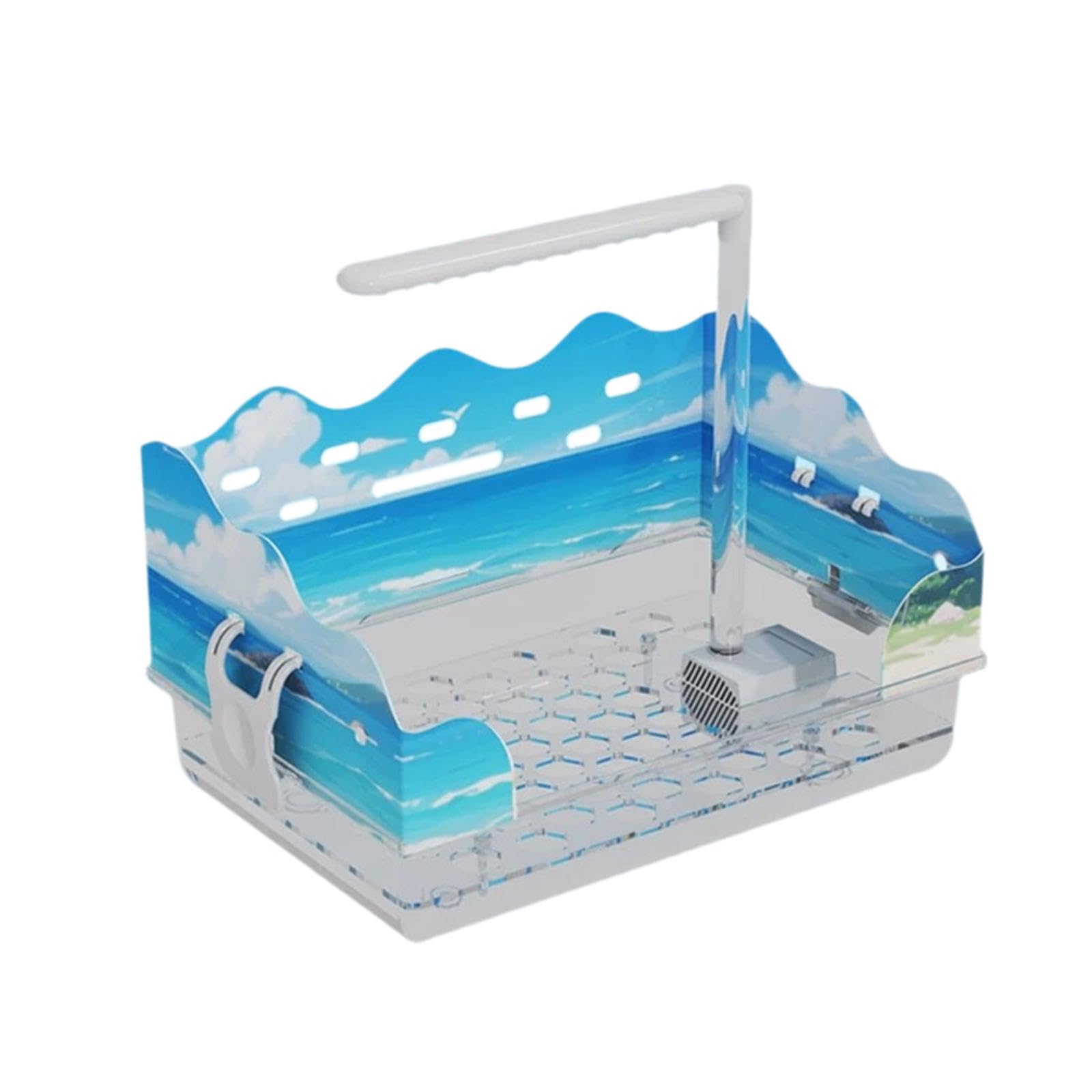 predolo Vogelbad für Haustiere, Papageienbadewanne, Stumm, Vogelbedarf, Vogeldusche für Wellensittiche, Sittiche, K, A